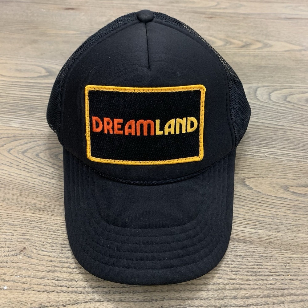 Aviator Nation Dreamland Trucker Hat Black Yellow Snapback Mesh‎